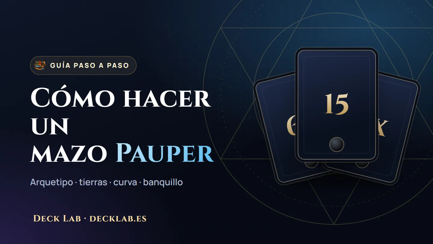 Cómo hacer un mazo Pauper: guía paso a paso para 60 cartas y banquillo